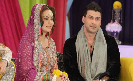 Actress Sadia Imam with husband