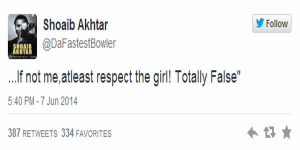 Shoaib Akhtar's Tweet2