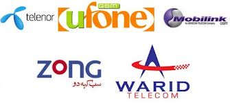 Ufone, Warid and Telenor logos