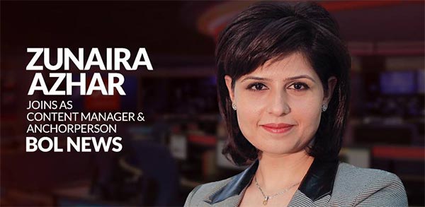News Anchor Zunaira Azhar