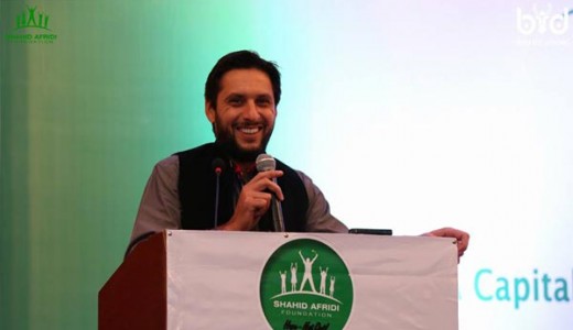 Shahid Afridi in his Foundation's event